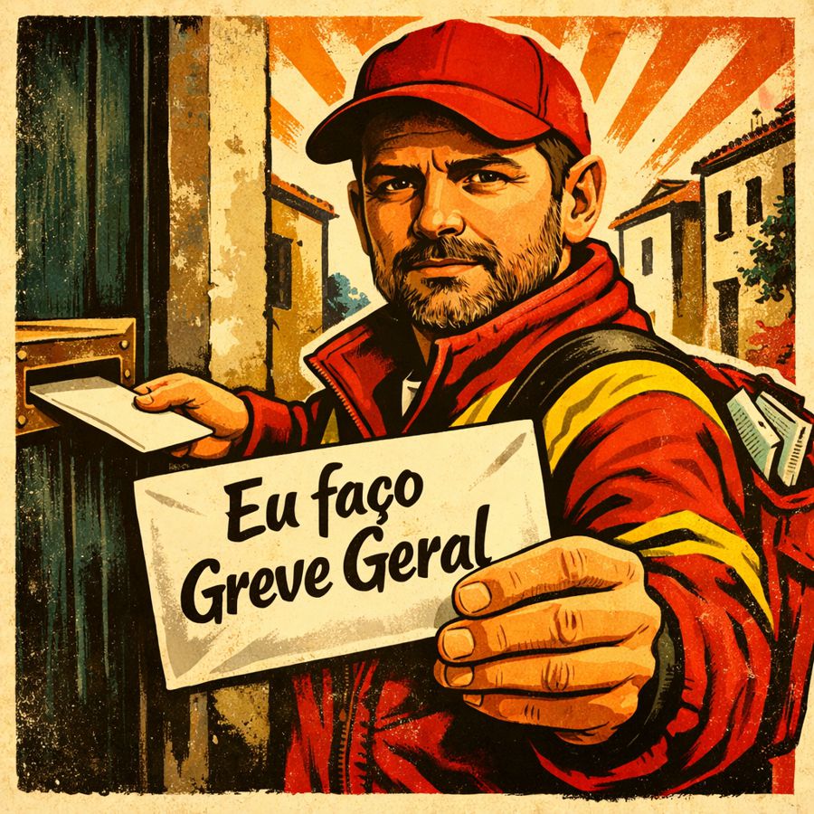 Carteiro na Greve Geral
